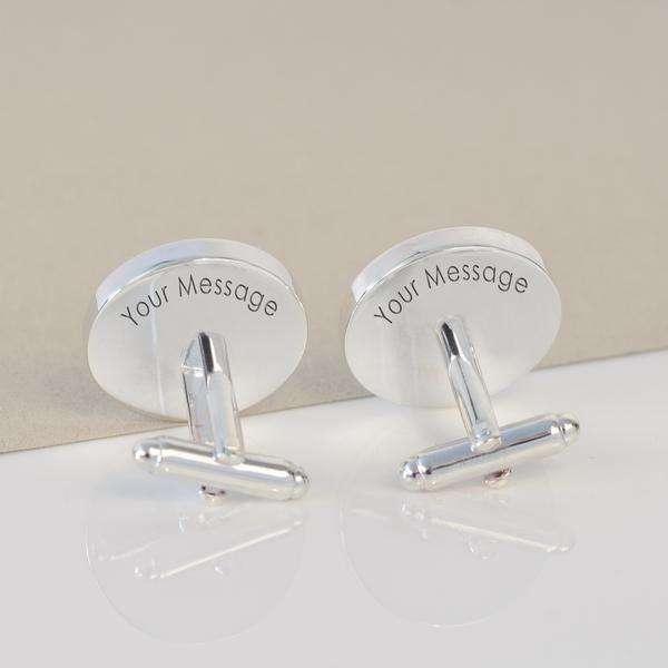 Personalised Silverplated Sixpence Cufflinks - Myhappymoments.co.uk