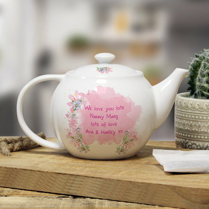 Personalised Me To You Lovely As A Flower Teapot - Pukka Gifts