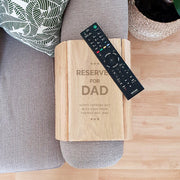 Personalised Reserved For Wooden Sofa Tray - Father’s Day Gift