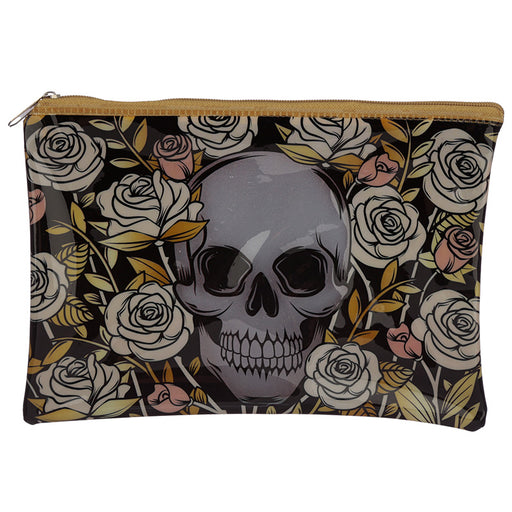 Skulls and Roses Clear Toiletry Bag / Make-Up Pouch - Myhappymoments.co.uk