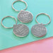 Personalised Bridesmaid Wedding Keyring - Myhappymoments.co.uk