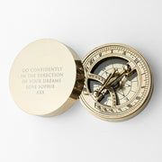 Personalised Adventurer's Brass Sundial and Compass