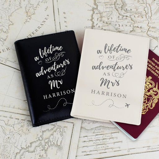 Personalised 'Lifetime of Adventures' Mr and Mrs Passport Holders - Myhappymoments.co.uk