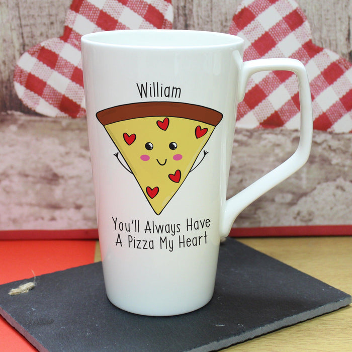 Personalised You’ll Always Have A Pizza My Heart Bone China Latte Mug