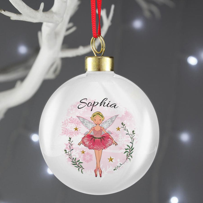 Personalised Sugar Plum Fairy Christmas Bauble