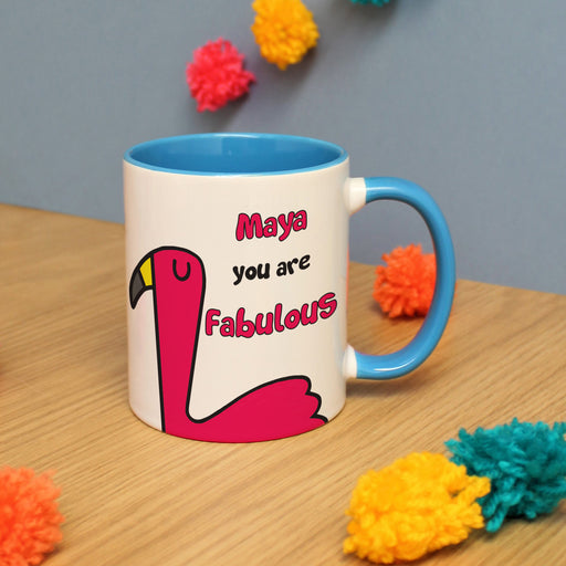 Personalised You Are Fabulous Flamingo Mug