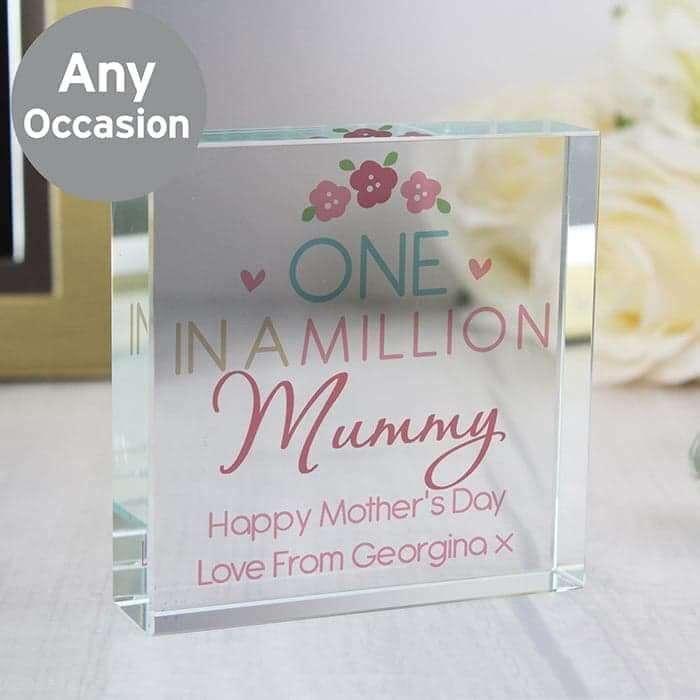 Personalised One in a Million Large Crystal Token - Myhappymoments.co.uk