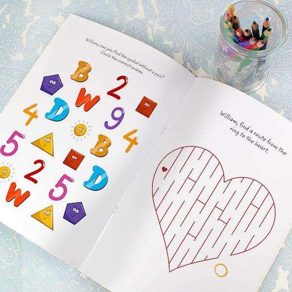 Personalised Wedding Activity Book with Stickers - Myhappymoments.co.uk