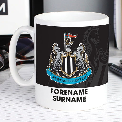 Personalised Newcastle United FC Bold Crest Mug