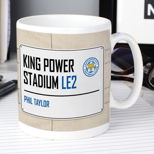 Personalised Leicester City FC Street Sign Mug
