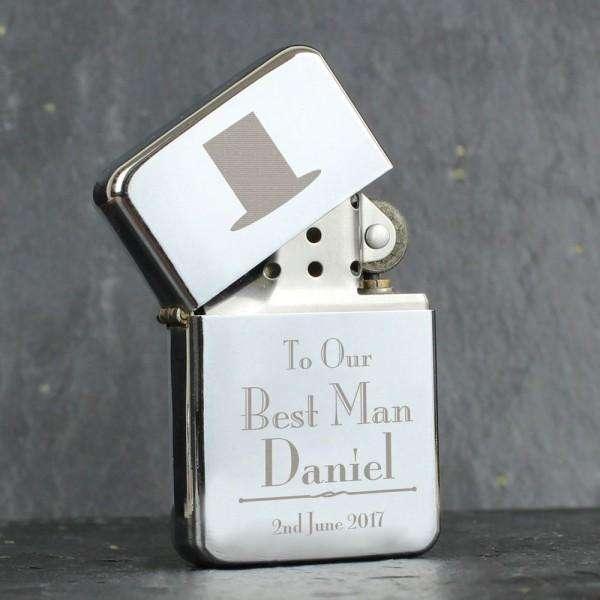 Personalised Wedding Best Man Lighter - Myhappymoments.co.uk