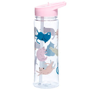 Shatterproof Plastic Reusable 550ml Water Bottle Flip Straw - Cat's Life