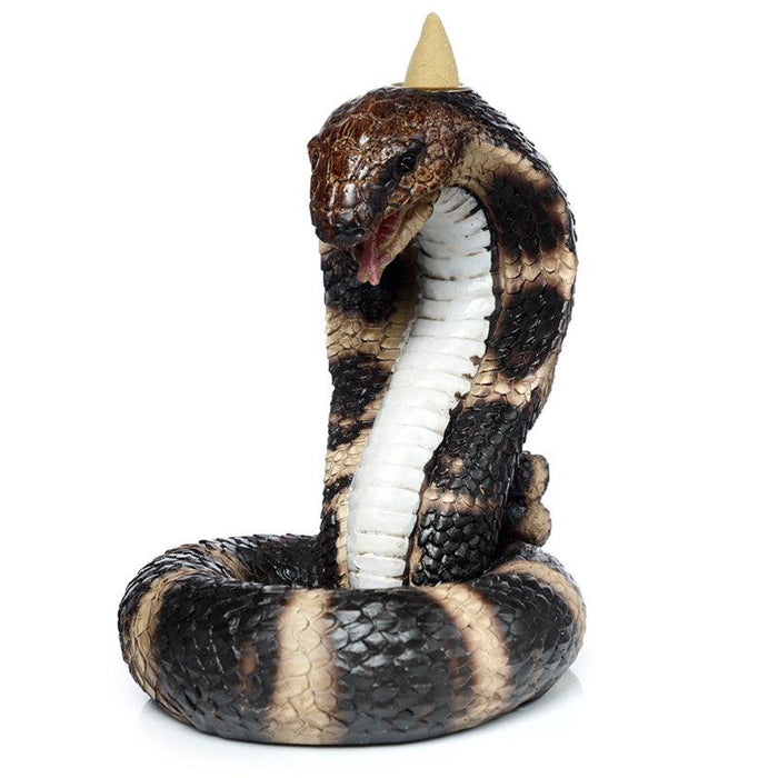 Coiled Cobra Snake Backflow Incense Burner