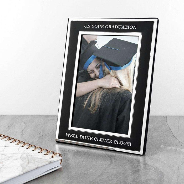 Personalised Silver Plated Graduation Photo Frame 4x6 - Myhappymoments.co.uk