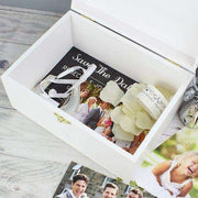 Personalised Rustic Heart White Wooden Keepsake Box - Myhappymoments.co.uk