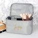 Personalised Gold Name Grey Make Up Wash Bag - Myhappymoments.co.uk
