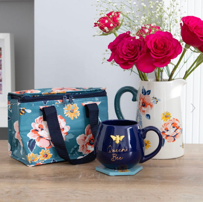 Bee-utiful Floral Ceramic Flower Jug Vase