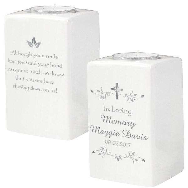 Personalised Sentiments Tea Light Candle Holder - Myhappymoments.co.uk