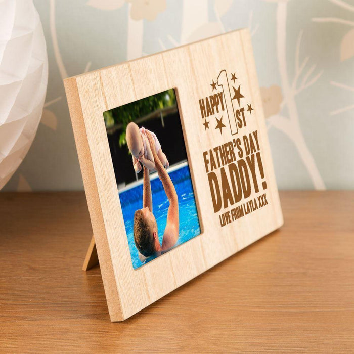 Personalised Happy First Father's Day Photo Frame