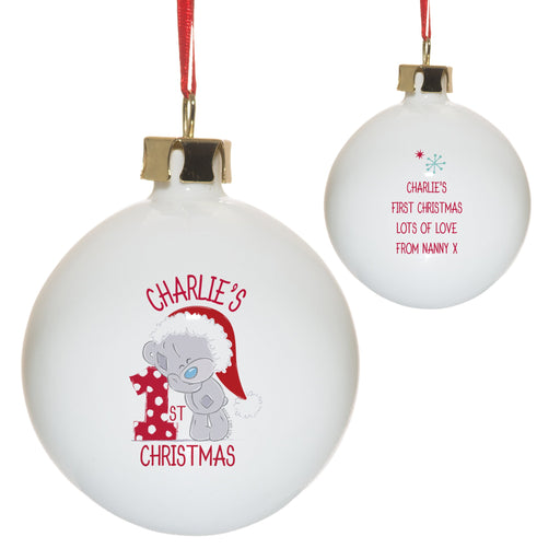 Personalised Me To You 1st Christmas Bauble