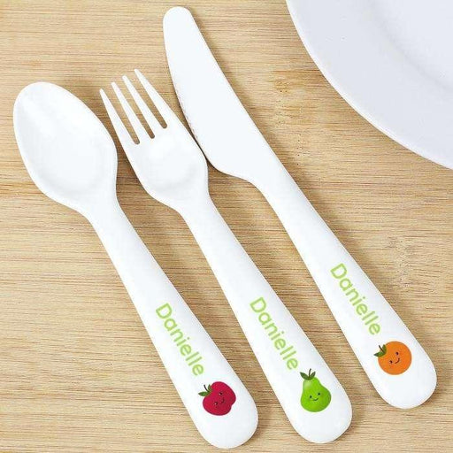 Personalised Healthy Eating Plastic Cutlery - Myhappymoments.co.uk