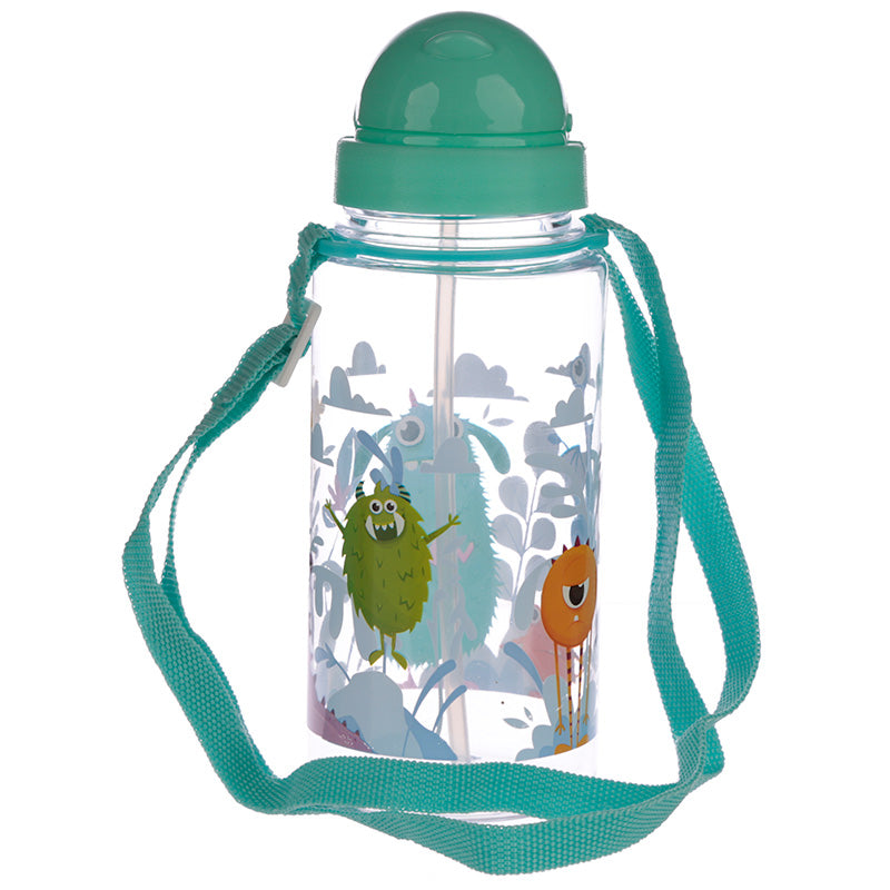 Monster Water Bottle with Flip Straw 450ml - Myhappymoments.co.uk