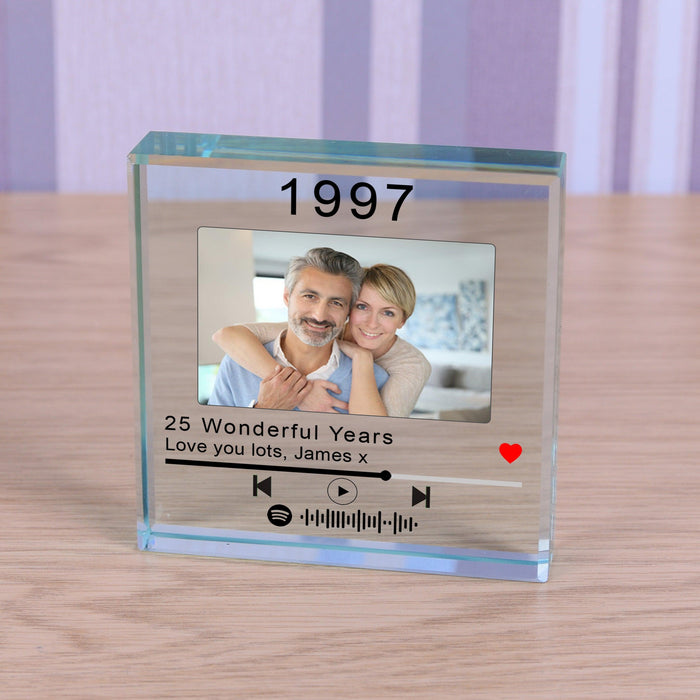 Personalised Special Year Spotify Photo Glass Token - Year Playlist