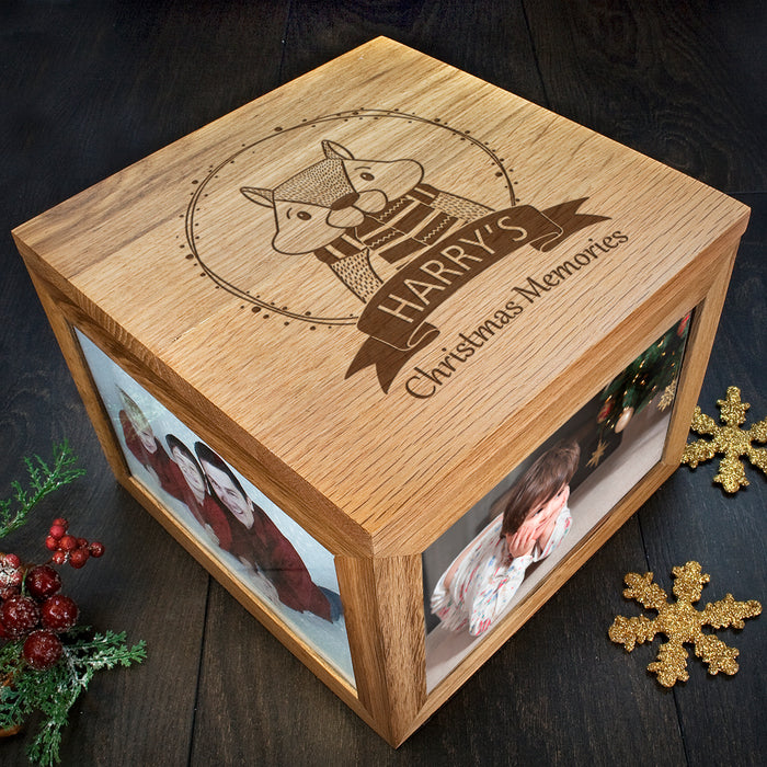 Personalised Woodland Chipmunk Christmas Memory Box