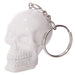 White Skull Keyring
