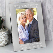 Engraved Silver Photo Frame 4x6