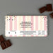 Personalised Birthday Gold and Pink Stripe Milk Chocolate Bar from Pukkagifts.uk