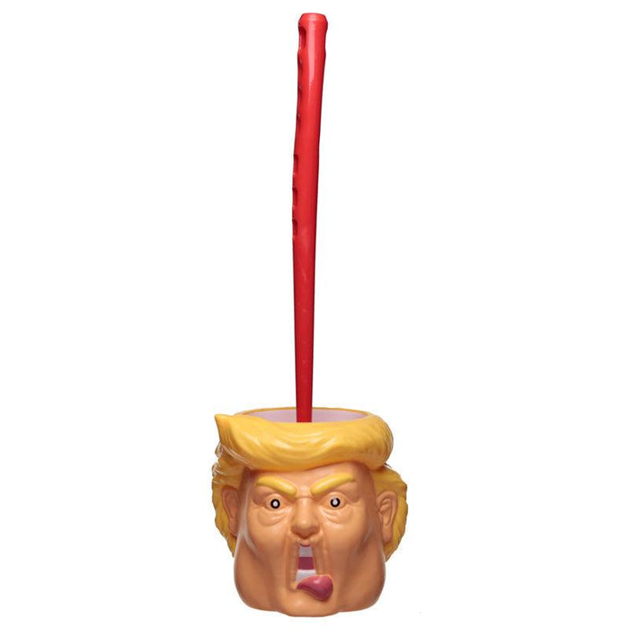 Fun President Donald Trump Head Toilet Brush and Holder