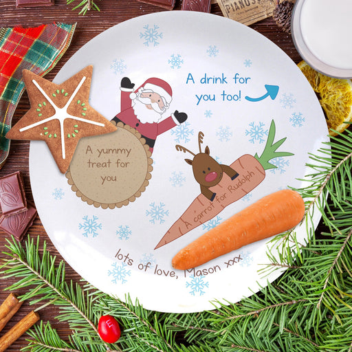 Personalised Treats for Santa 8″ Coupe Christmas Eve Plate