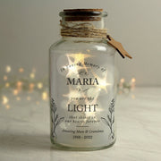 Personalised In Loving Memory LED Glass Jar | Memorial Candle