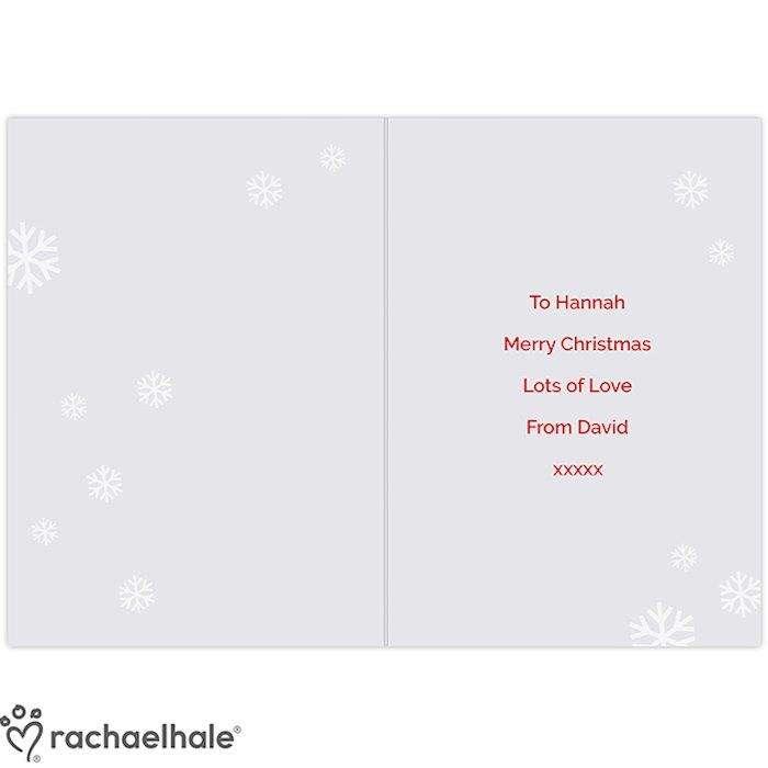 Personalised Rachael Hale Christmas Dachshund Through the Snow Card - Myhappymoments.co.uk