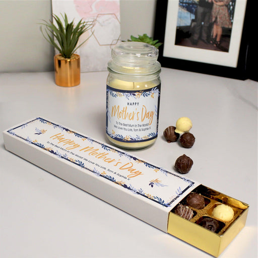 Personalised Happy Mother’s Day Candle Jar & Truffles