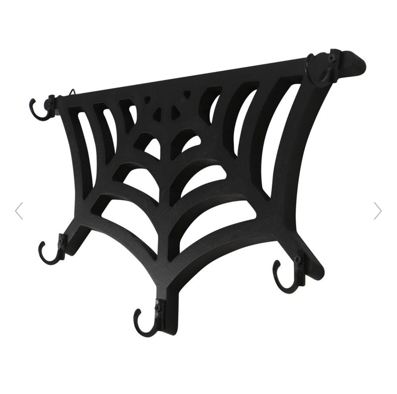 Spiderweb Shaped Key Hook - Gothic Home Decor