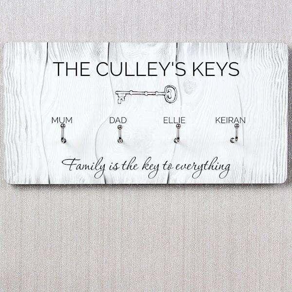 Personalised Family Names Wall Hooks - Myhappymoments.co.uk