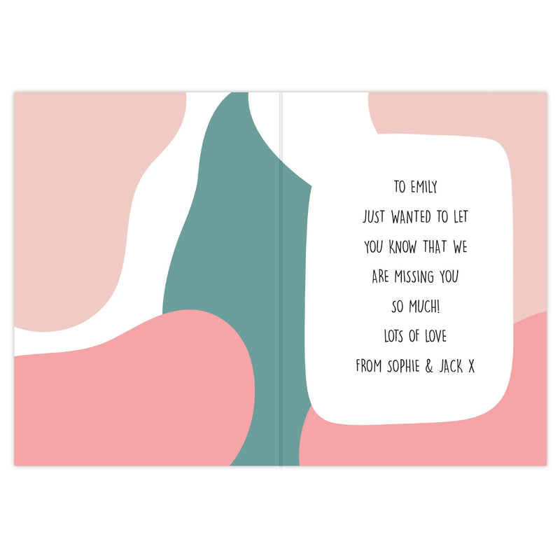 Personalised I Miss You Card