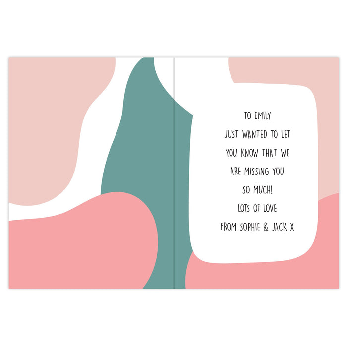 Personalised I Miss You Card