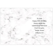 Personalised Marble and Rose Gold Birthday Age Card - www.pukkagifts.uk