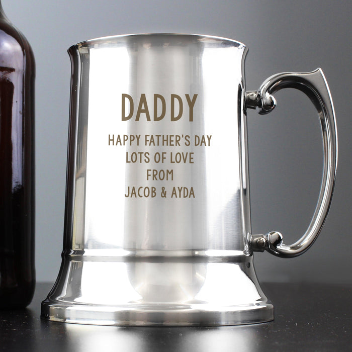Personalised Free Text Stainless Steel Tankard