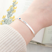 Personalised Silver Birthstone Swarovski Crystal Bracelet