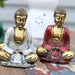 6x Gold Mini Buddha Figures (Assorted Colours)