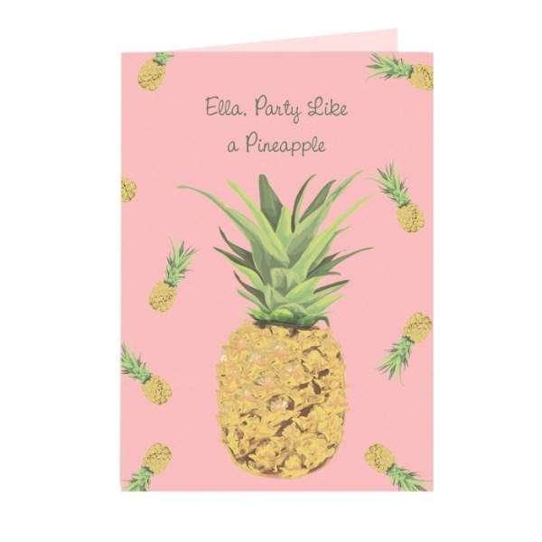 Personalised Pineapple Card - Myhappymoments.co.uk