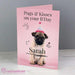 Personalised Rachael Hale Doodle Pug Card - Myhappymoments.co.uk