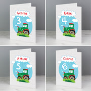 Personalised Tractor Birthday Card