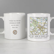 Personalised Postcode Map Mug - Myhappymoments.co.uk