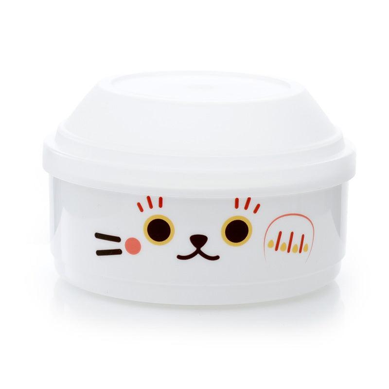 Maneki Neko Lucky Cat Stacked Round Bento Lunch Box
