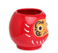 Japanese Red Daruma Head Ceramic Shaped Mug